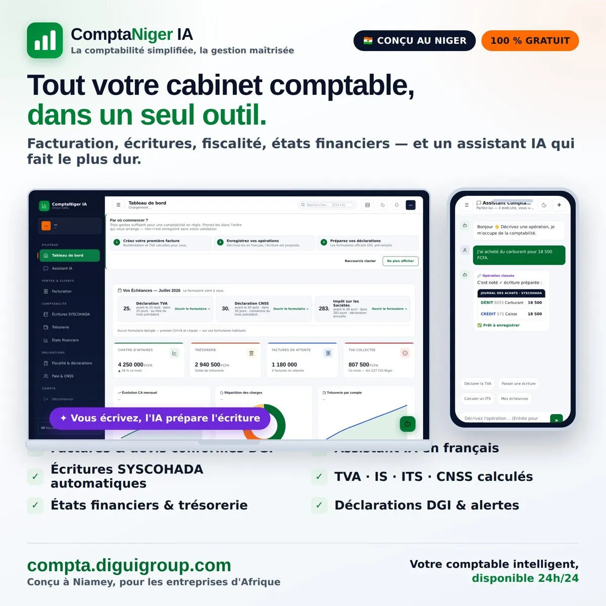 Aperçu de ComptaNiger IA